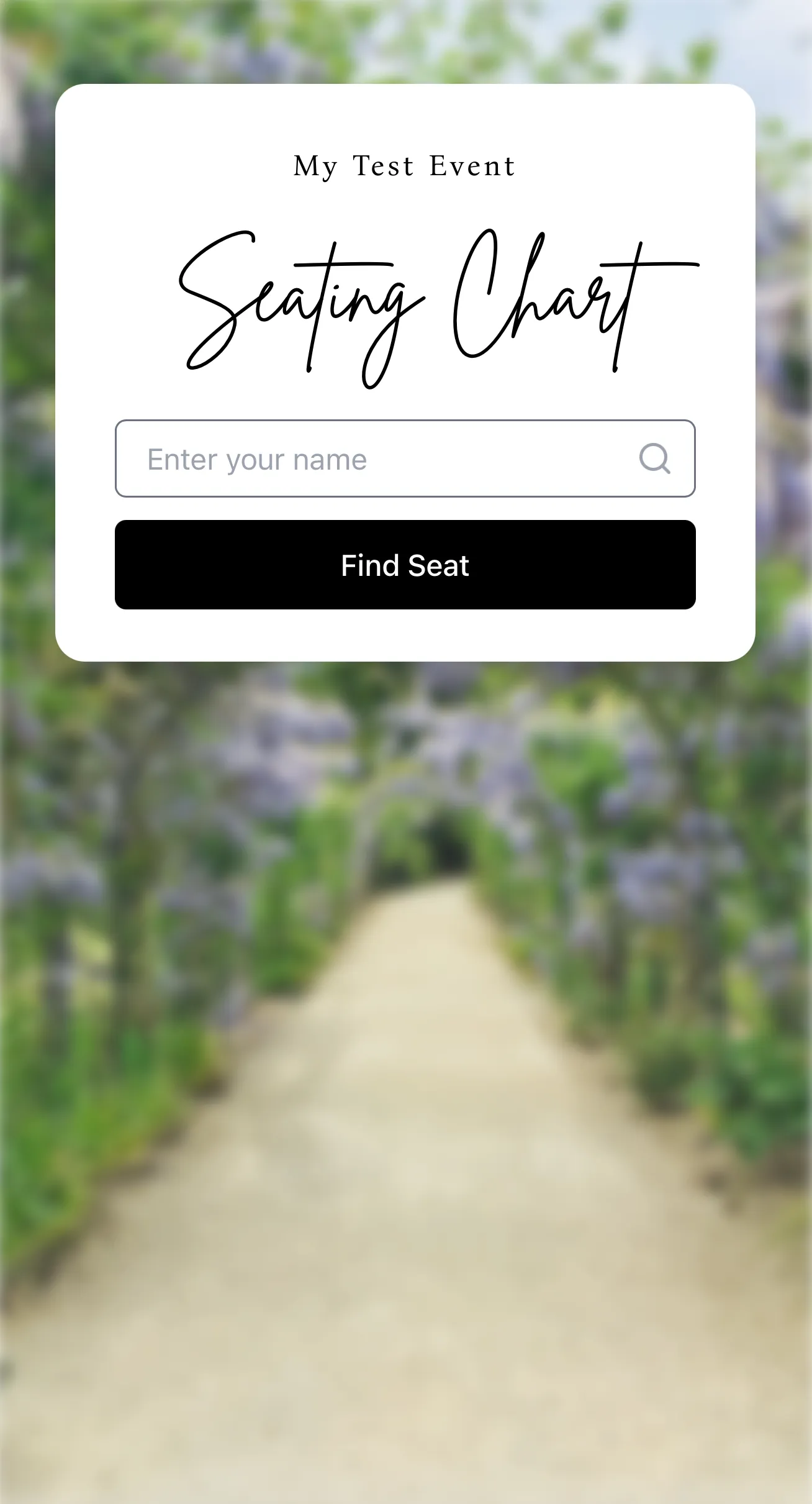Seating chart app screenshot